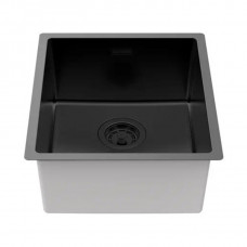 Мойка YUNI 39 UNI, нерж. сталь, YU39-MBN, матовый черный NANO-PVD, 390х440мм, Paulmark