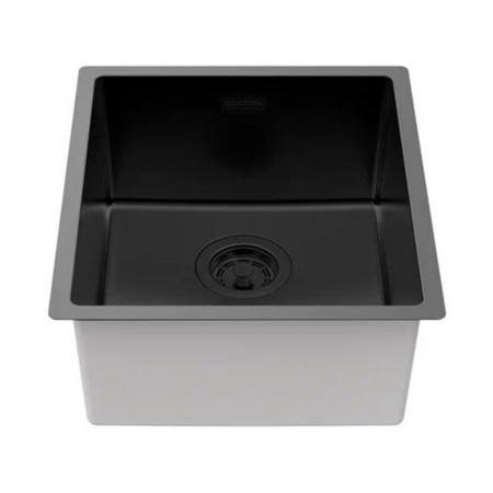 Мойка YUNI 39 UNI, нерж. сталь, YU39-MBN, матовый черный NANO-PVD, 390х440мм, Paulmark Мойка YUNI 39 UNI, нерж. сталь, YU39-MBN, матовый черный NANO-PVD, 390х440мм, Paulmark