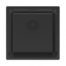 Мойка YUNI 44 UNI, нерж. сталь, YU44-MBN, матовый черный NANO-PVD, 440х440мм, Paulmark