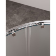 Душевой уголок Cezares MOLVENO-RH-22-130/120-P-Cr, 130х120х195, профиль хром, стекло Punto матовое