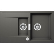 Мойка кварцевая Schock Eton 60 D Cristadur 860х510 серебристый камень