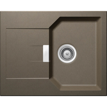 Мойка кварцевая Schock Manhattan 40 D Cristalite, корз.клапан 640x510 альпака
