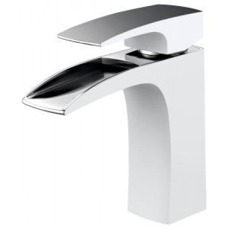 Смеситель для раковины низкий белый/хром Cascata 0111 BiCr Altro Bagno Смеситель для раковины низкий белый/хром Cascata 0111 BiCr Altro Bagno