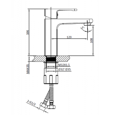 Смеситель для раковины низкий хром Lamberto 0105 Cr Altro Bagno