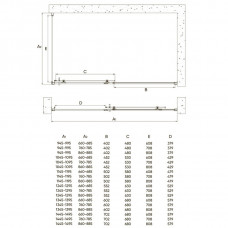 Душевой угол Veconi Rovigo RV-072B, 1200х900х1900 черный, стекло прозрачное (комплект)