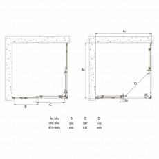 Душевой угол Veconi Rovigo RV-113B 800x800x1850 черный стекло прозрачное RV113B-80-01-C5