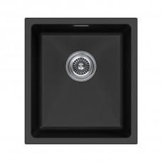 Мойка кварцевая LUMI 41UNI, IT-GRANIT, LU41-BL, черный, 410х460, Paulmark
