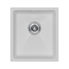 Мойка кварцевая LUMI 41UNI, IT-GRANIT, LU41-WH, белый, 410х460, Paulmark