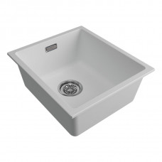 Мойка кварцевая LUMI 41UNI, IT-GRANIT, LU41-WH, белый, 410х460, Paulmark