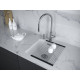 Мойка кварцевая LUMI 41UNI, IT-GRANIT, LU41-WH, белый, 410х460, Paulmark