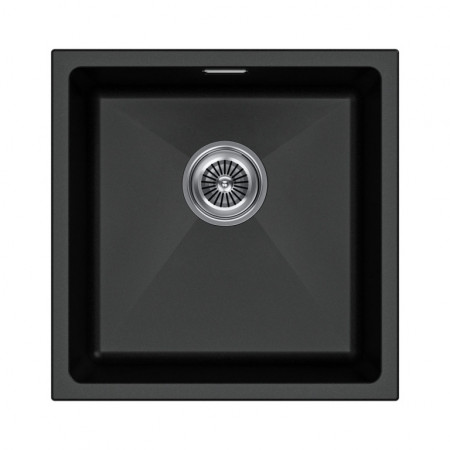 Мойка кварцевая LUMI 45UNI, IT-GRANIT, LU45-BL, черный, 455х460, Paulmark
