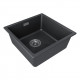 Мойка кварцевая LUMI 45UNI, IT-GRANIT, LU45-BL, черный, 455х460, Paulmark