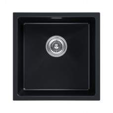 Мойка кварцевая LUMI 45UNI, IT-GRANIT, LU45-BLM, черный металлик, 455х460, Paulmark