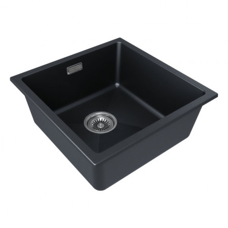 Мойка кварцевая LUMI 45UNI, IT-GRANIT, LU45-BLM, черный металлик, 455х460, Paulmark Мойка кварцевая LUMI 45UNI, IT-GRANIT, LU45-BLM, черный металлик, 455х460, Paulmark