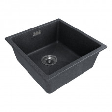 Мойка кварцевая LUMI 45UNI, IT-GRANIT, LU45-DG, графит, 455х460, подст. мон. Paulmark