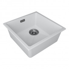 Мойка кварцевая LUMI 45UNI-SKEW, IT-GRANIT, LU45SK-WH, белый, 455х440, Paulmark