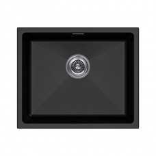 Мойка кварцевая LUMI 55UNI, IT-GRANIT, LU55-BL, черный, 555х460, Paulmark