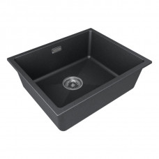 Мойка кварцевая LUMI 55UNI, IT-GRANIT, LU55-BL, черный, 555х460, Paulmark