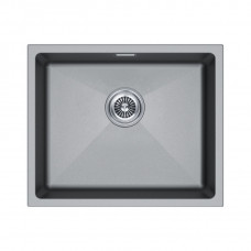 Мойка кварцевая LUMI 55UNI, IT-GRANIT, LU55-GRM, серый металлик, 555х460, Paulmark
