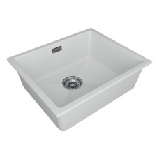 Мойка кварцевая LUMI 55UNI, IT-GRANIT, LU55-WH, белый, 555х460, Paulmark