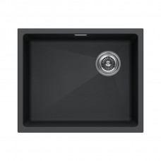 Мойка кварцевая LUMI 55UNI-SKEW, IT-GRANIT, LU55SK-AN, антрацит, 555х440, Paulmark