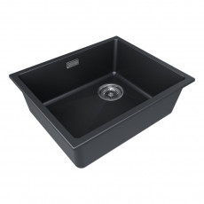 Мойка кварцевая LUMI 55UNI-SKEW, IT-GRANIT, LU55SK-AN, антрацит, 555х440, Paulmark