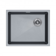 Мойка кварцевая LUMI 55UNI-SKEW, IT-GRANIT, LU55SK-GRM, серый металлик, 555х440, Paulmark
