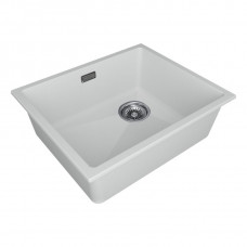 Мойка кварцевая LUMI 55UNI-SKEW, IT-GRANIT, LU55SK-WH, белый, 555х440, Paulmark
