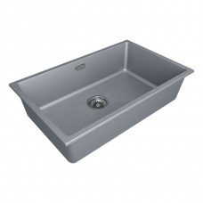 Мойка кварцевая LUMI 74UNI, IT-GRANIT, LU74-GRM, серый металлик, 740х460, Paulmark