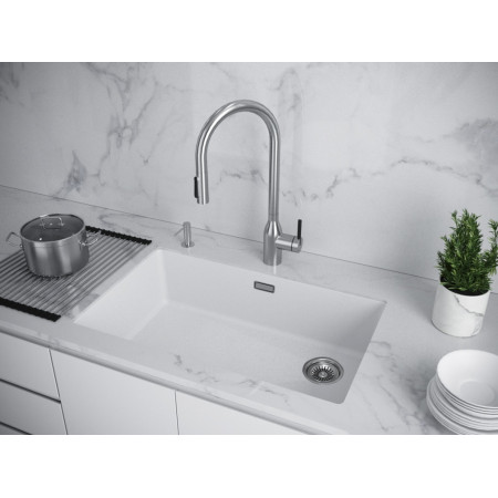 Мойка кварцевая LUMI 74UNI, IT-GRANIT, LU74-WH, белый, 740х460, Paulmark Мойка кварцевая LUMI 74UNI, IT-GRANIT, LU74-WH, белый, 740х460, Paulmark
