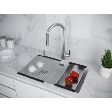 Мойка кварцевая LUMI 74UNI, IT-GRANIT, LU74-WH, белый, 740х460, Paulmark