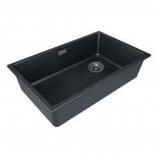 Мойка кварцевая LUMI 74UNI-SKEW, IT-GRANIT, LU74SK-AN, антрацит, 740х440, Paulmark