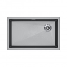 Мойка кварцевая LUMI 74UNI-SKEW, IT-GRANIT, LU74SK-GRM, серый металлик, 740х440, Paulmark