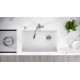 Мойка кварцевая LUMI 74UNI-SKEW, IT-GRANIT, LU74SK-WH, белый, 740х440, Paulmark