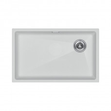 Мойка кварцевая LUMI 74UNI-SKEW, IT-GRANIT, LU74SK-WH, белый, 740х440, Paulmark