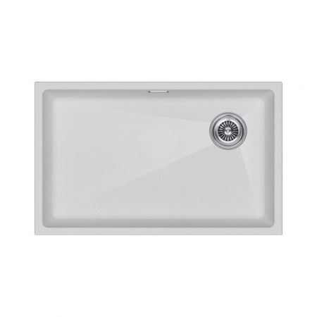 Мойка кварцевая LUMI 74UNI-SKEW, IT-GRANIT, LU74SK-WH, белый, 740х440, Paulmark