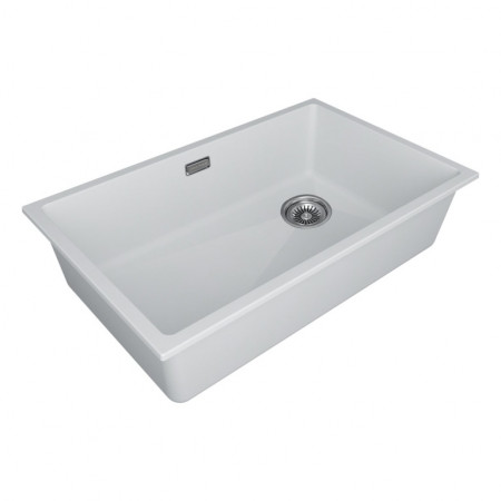 Мойка кварцевая LUMI 74UNI-SKEW, IT-GRANIT, LU74SK-WH, белый, 740х440, Paulmark
