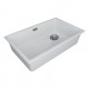 Мойка кварцевая LUMI 74UNI-SKEW, IT-GRANIT, LU74SK-WH, белый, 740х440, Paulmark