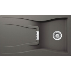 Мойка кварцевая Schock Waterfall 45D (D-100) Cristadur, 860х500, серебристый камень