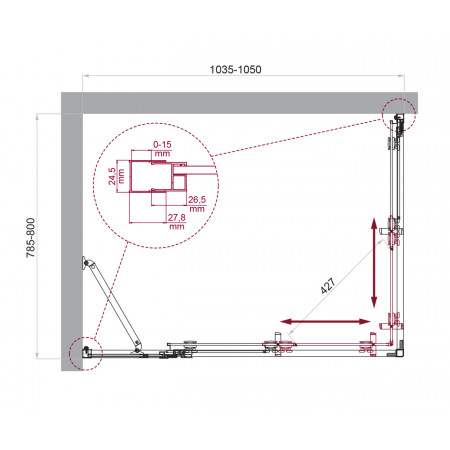 Душевой уголок BelBagno LUCE-AH-21-105/80-C-Cr Душевой уголок BelBagno LUCE-AH-21-105/80-C-Cr