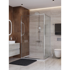 Душевой уголок Cezares LUX-AH-FS-11-120/80-C-CR, 120х80х195, профиль хром, стекло прозрачное