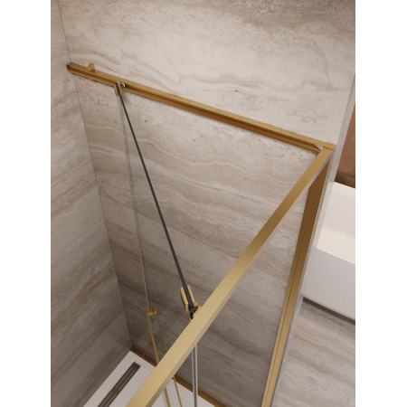 Душевая дверь Cezares LUX-B-FS-11-120-C-BORO, 120х195, профиль брашированное золото, стекло прозрачное Душевая дверь Cezares LUX-B-FS-11-120-C-BORO, 120х195, профиль брашированное золото, стекло прозрачное