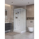 Душевая кабина BelBagno UNO-CAB-A-1-90-C-Cr-Bi-TOP-L, левосторонняя
