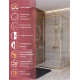 Душевой уголок Cezares LUX-AH-FS-11-120/90-C-BORO, 120х90х195, профиль брашированное золото, прозрачное стекло Душевой уголок Cezares LUX-AH-FS-11-120/90-C-BORO, 120х90х195, профиль брашированное золото, прозрачное стекло