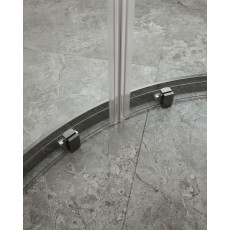 Душевой уголок Cezares MOLVENO-RH-22-120/110-C-GM-IV, 120х110х195, профиль оружейная сталь, прозрачное стекло