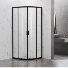 Душевой угол Veconi RV202B, 800x800x1900, чёрный, стекло прозрачное