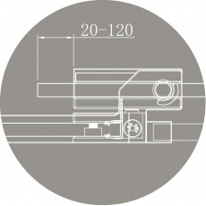 Дверь в проём Cezares SLIDER-B-1-70/80-GRIGIO-Cr