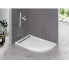 Поддон из искусственного мрамора 120х80 левосторонний CEZARES TRAY-AS-RH-120/80-30-W-L без сифона