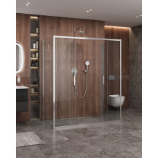 Душевой уголок Cezares MOLVENO-AH-2/2-170/80-C-Cr-IV, 170х80х195, профиль хром, стекло прозрачное