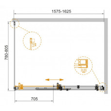 Душевой уголок Cezares STYLUS-SOFT-AH-1-160/80-C-Cr